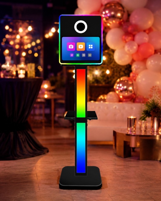 Photobooth Noir LED couleur changeable location mariage