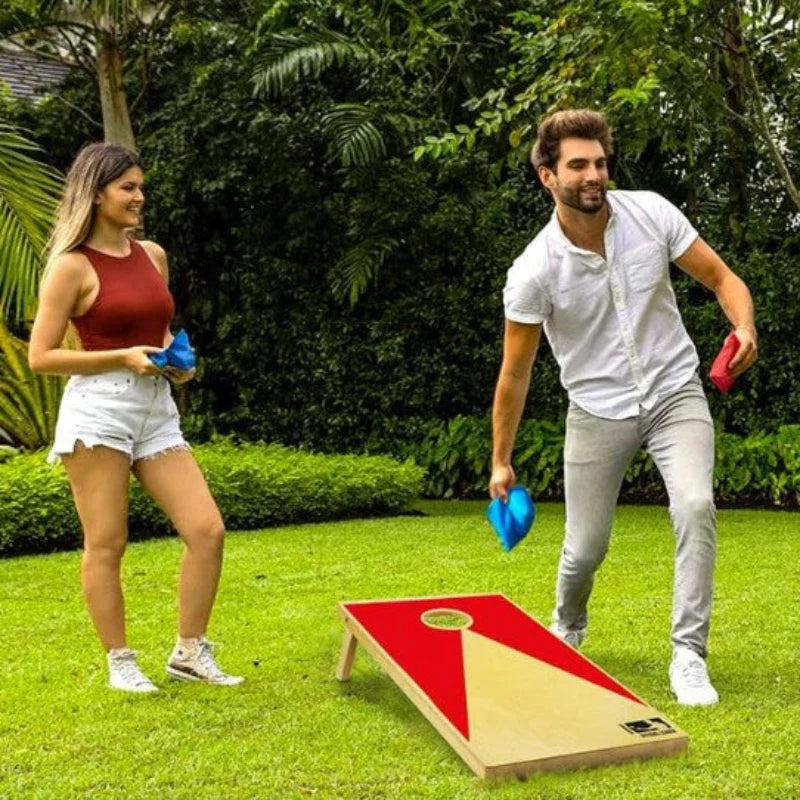 Jeu cornhole americain bleu rouge location