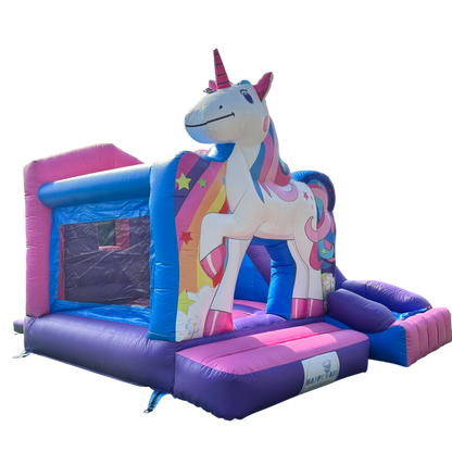 Chateau gonflable licorne vue interieure enfants