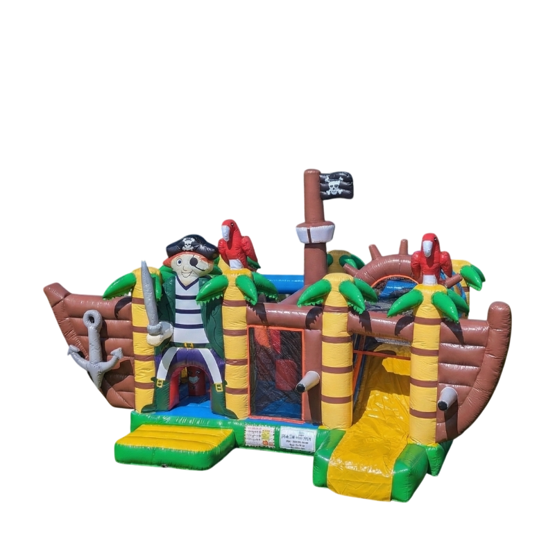 Chateau gonflable pirate obstacles interieur