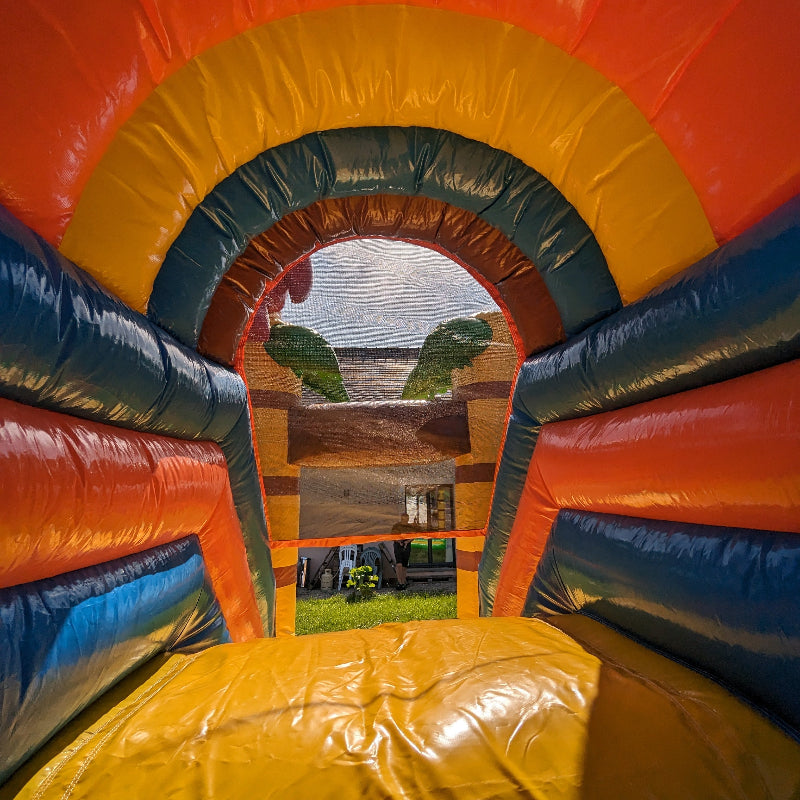 Chateau gonflable pirate toboggan enfants